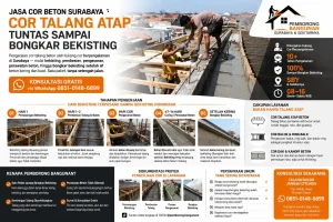 jasa cor talang atap surabaya sampai bongkar bekisting